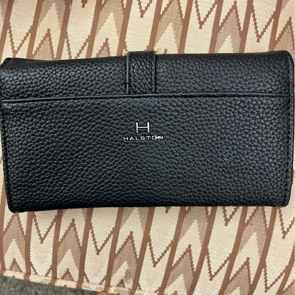 Halston Heritage Black Leather Wallet